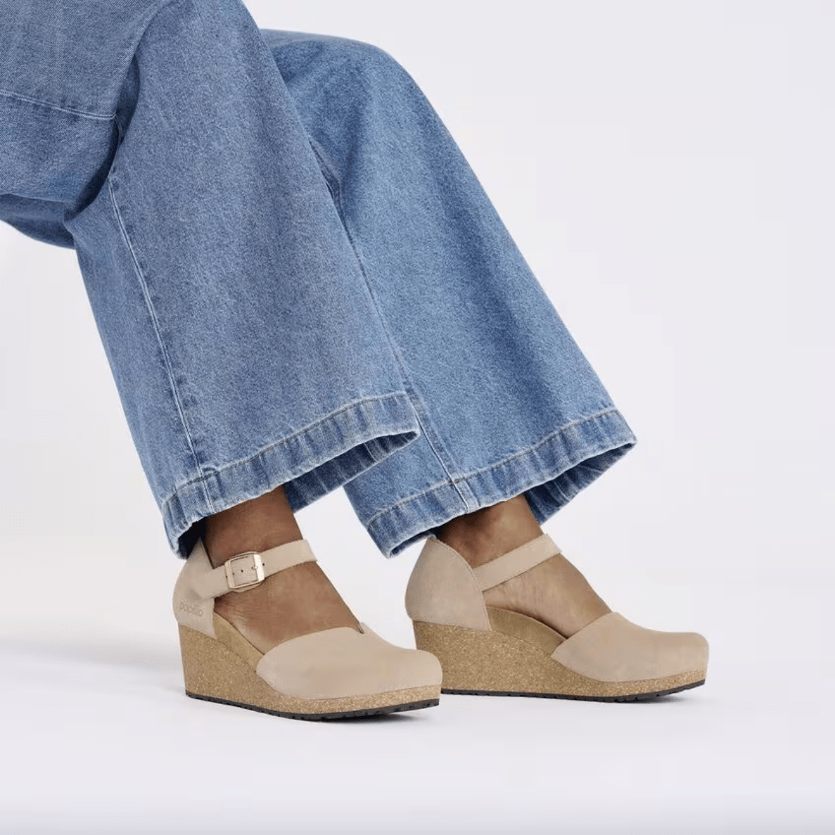 Birkenstock Mary Suede Leather in Warm Sand - Getoutside Shoes