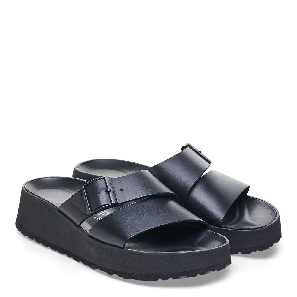 Birkenstock Women's Almina Leather in Black - Getoutside Shoes