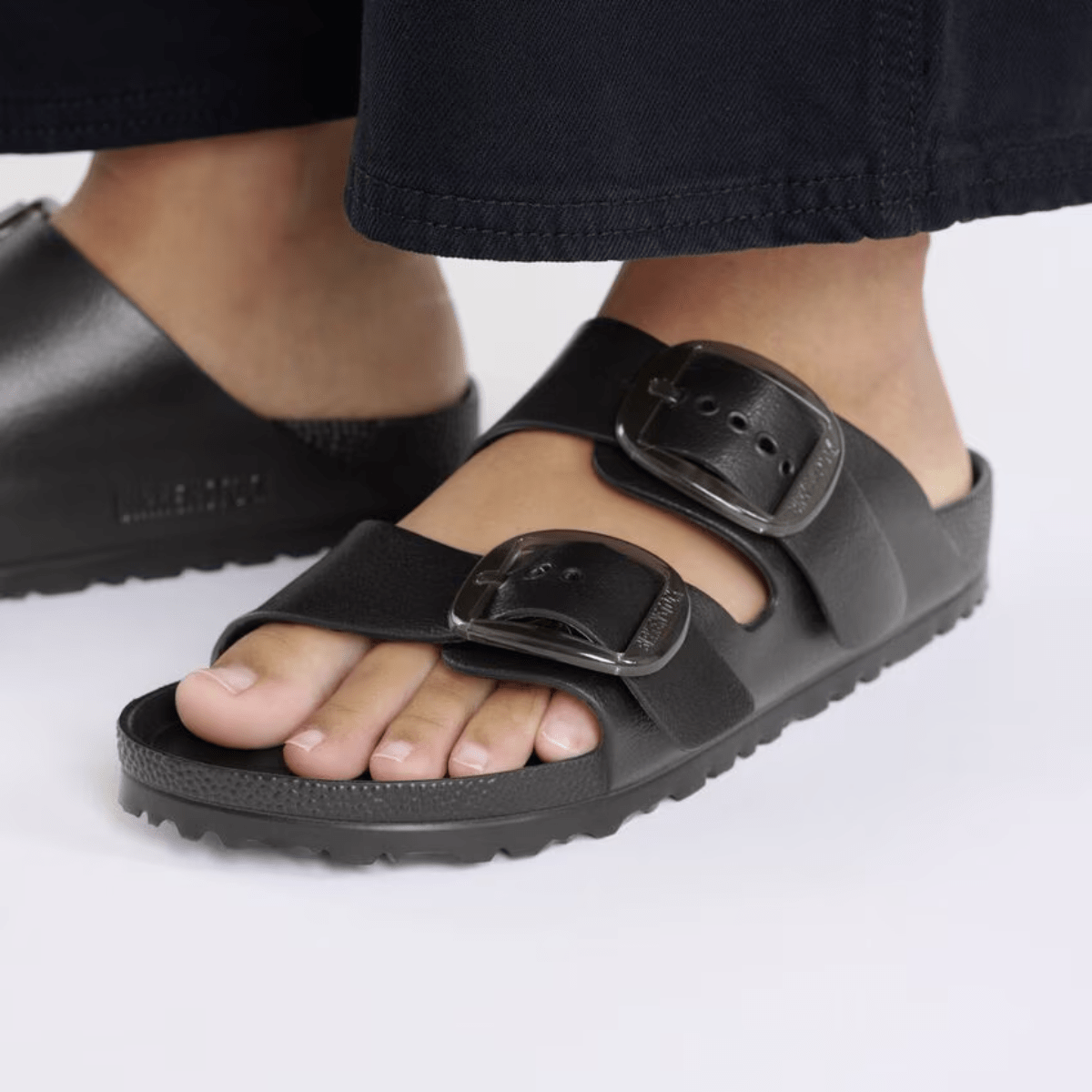 Birkenstock Women's Arizona Big Buckle EVA in Black - Getoutside Shoes