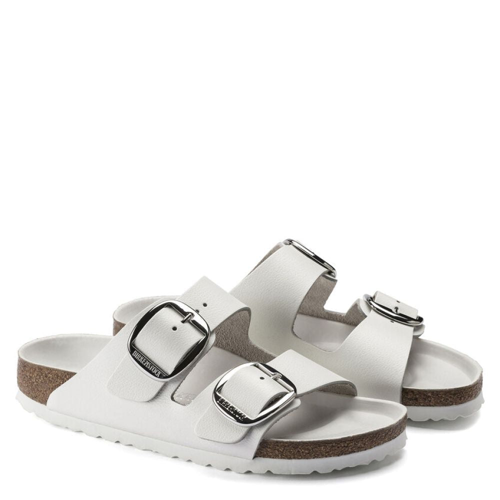 Birkenstock Women's Arizona Big Buckle Leather in White - Getoutside Shoes