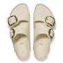 Birkenstock Women's Arizona Big Buckle Natural Leather Patent in High Shine Ecru - Getoutside Shoes