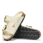 Birkenstock Women's Arizona Big Buckle Natural Leather Patent in High Shine Ecru - Getoutside Shoes