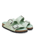 Birkenstock Women's Arizona Big Buckle Natural Leather Patent in High Shine Surf Green - Getoutside Shoes