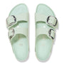 Birkenstock Women's Arizona Big Buckle Natural Leather Patent in High Shine Surf Green - Getoutside Shoes