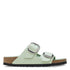 Birkenstock Women's Arizona Big Buckle Natural Leather Patent in High Shine Surf Green - Getoutside Shoes