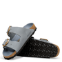 Birkenstock Women's Arizona Big Buckle Oiled Leather in Basalt Gray - Getoutside Shoes