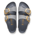 Birkenstock Women's Arizona Big Buckle Oiled Leather in Basalt Gray - Getoutside Shoes