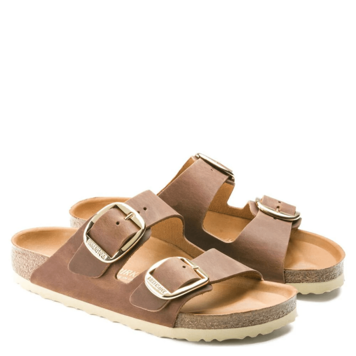Birkenstock Women's Arizona Big Buckle Oiled Leather in Cognac - Getoutside Shoes