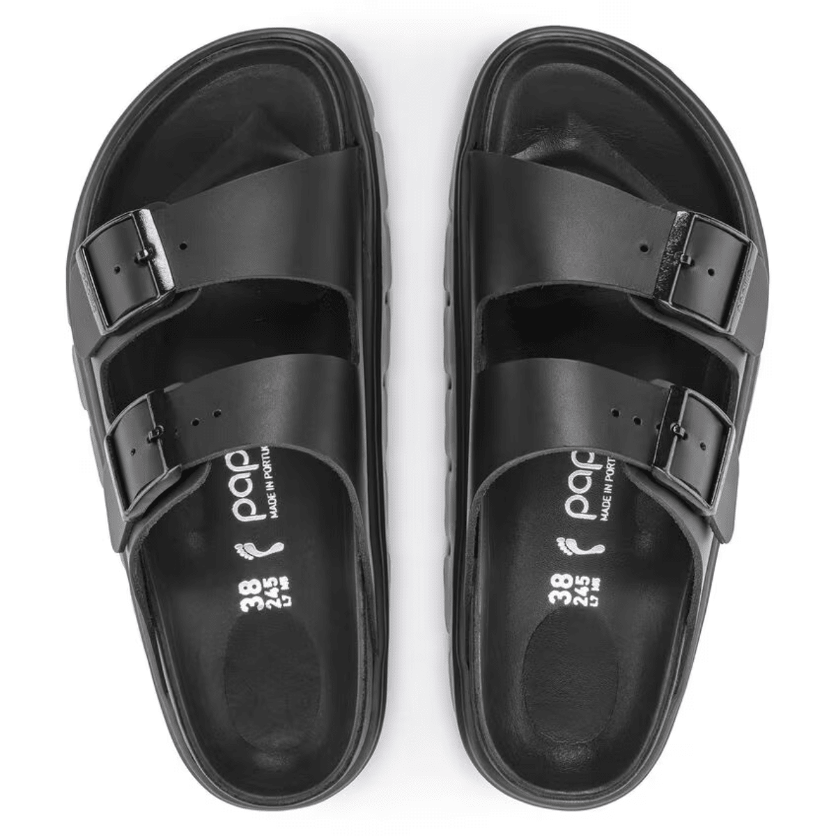Birkenstock Women's Arizona Chunky Leather in Black - Getoutside Shoes