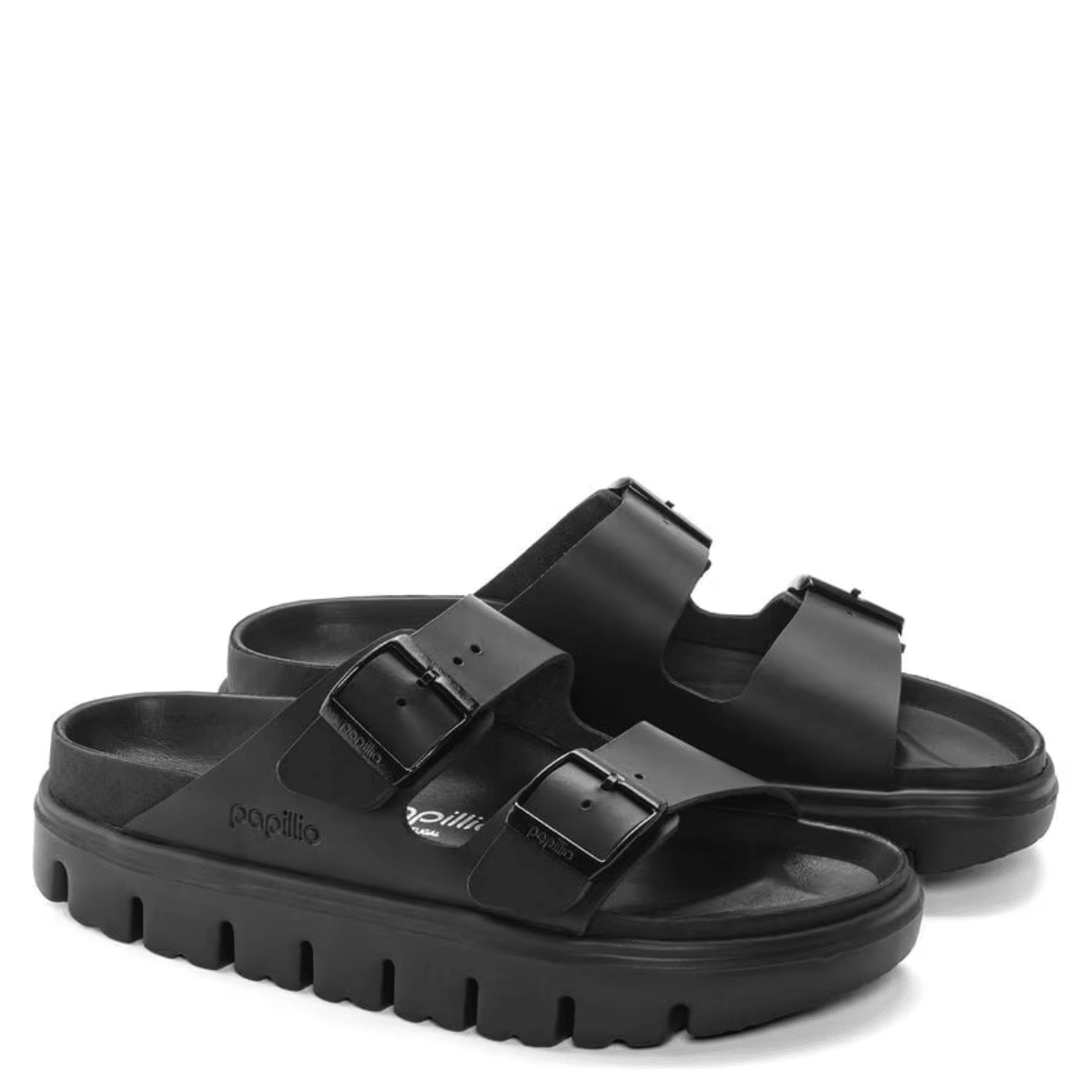 Birkenstock Women's Arizona Chunky Leather in Black - Getoutside Shoes
