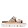 Birkenstock Women's Arizona Chunky Leather Suede in Warm Sand - Getoutside Shoes