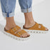 Birkenstock Women's Arizona Chunky Suede Leather in Apricot - Getoutside Shoes