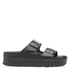 Birkenstock Women's Arizona Flex Platform Leather in Black - Getoutside Shoes