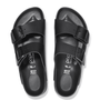Birkenstock Women's Arizona Flex Platform Leather in Black - Getoutside Shoes