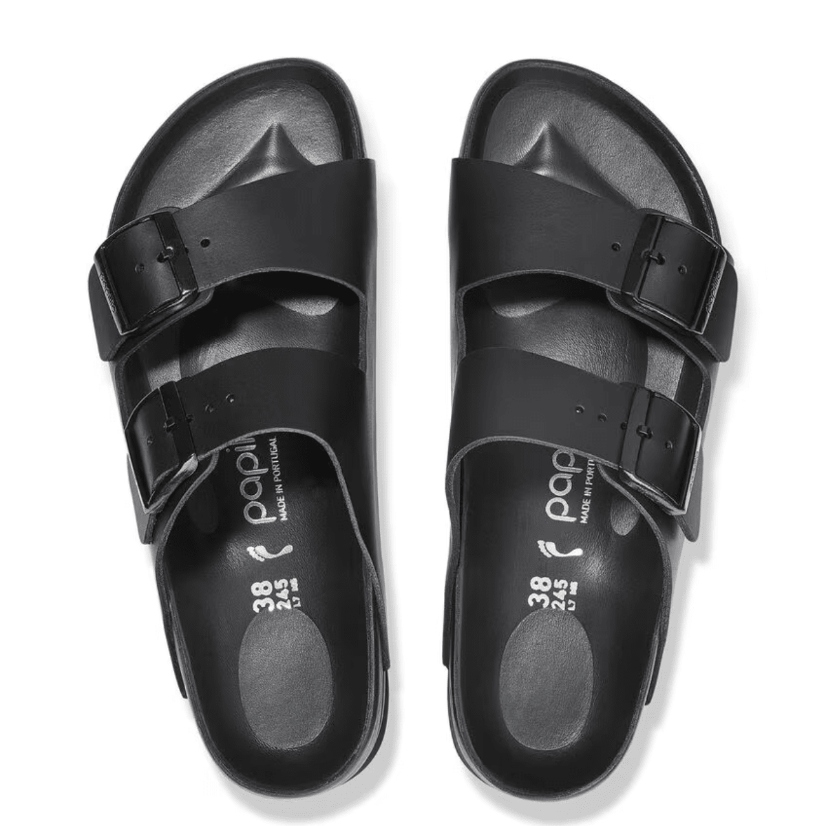 Birkenstock Women's Arizona Flex Platform Leather in Black - Getoutside Shoes