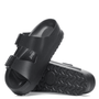 Birkenstock Women's Arizona Flex Platform Leather in Black - Getoutside Shoes