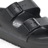 Birkenstock Women's Arizona Flex Platform Leather in Black - Getoutside Shoes