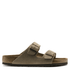 Birkenstock Arizona Softbed Suede Leather in Taupe - Getoutside Shoes
