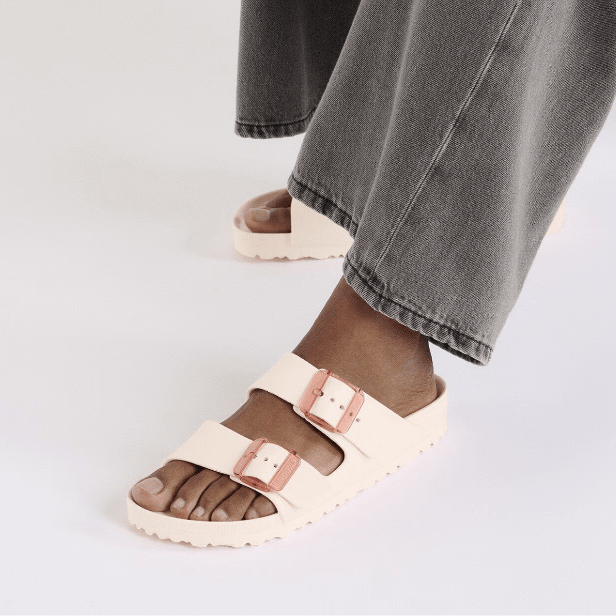 Birkenstock Women's Arizona Stealth Buckle EVA in Light Rose - Getoutside Shoes