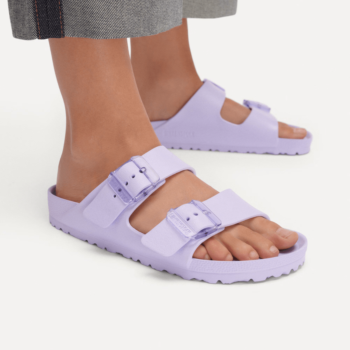Birkenstock Women's Arizona Stealth Buckle EVA in Purple Fog - Getoutside Shoes