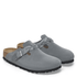 Birkenstock Women's Boston Braided Suede Leather in Basalt Gray - Getoutside Shoes