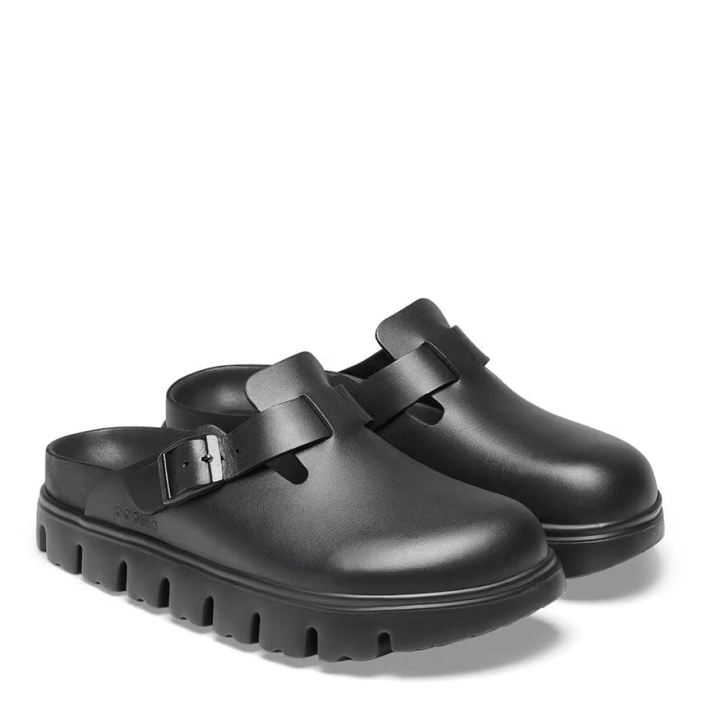 Birkenstock Women's Boston Chunky in Black - Getoutside Shoes