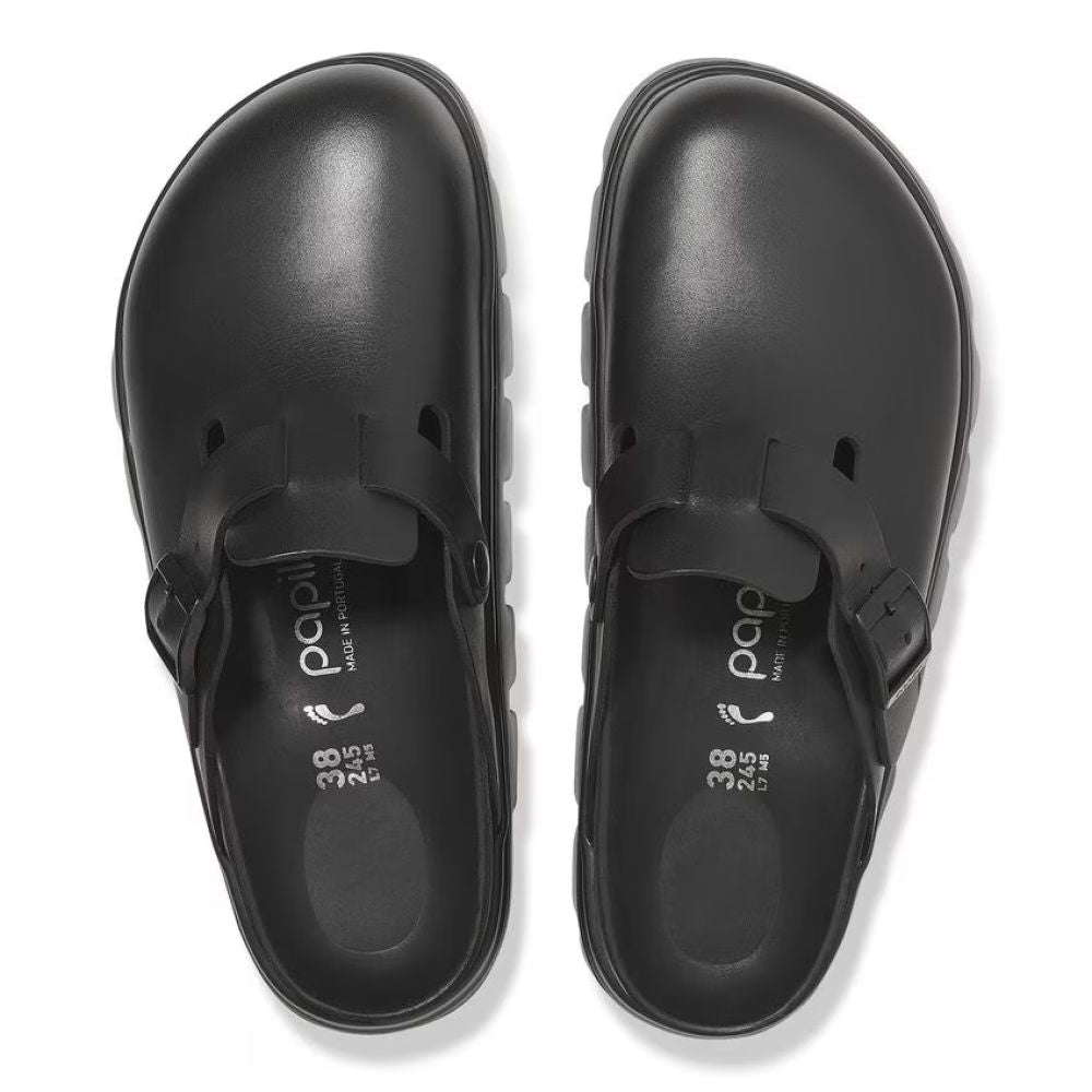 Birkenstock Women's Boston Chunky in Black - Getoutside Shoes