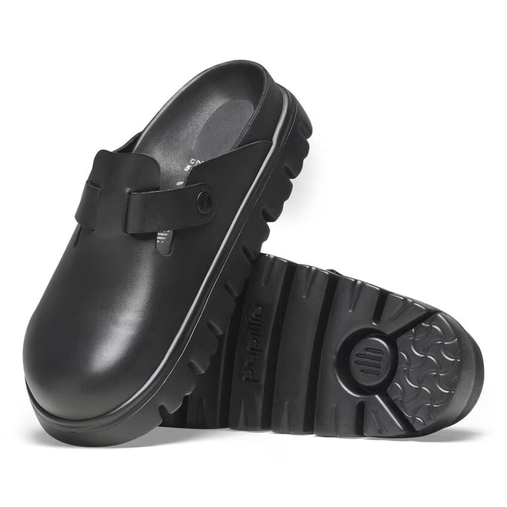 Birkenstock Women's Boston Chunky in Black - Getoutside Shoes