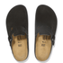 Birkenstock Women's Boston Chunky Suede Leather in Black/Black - Getoutside Shoes