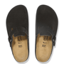 Birkenstock Women's Boston Chunky Suede Leather in Black/Black - Getoutside Shoes