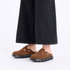 Birkenstock Women's Boston Chunky Suede Leather in Dark Tea/ Black - Getoutside Shoes
