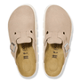 Birkenstock Women's Boston Chunky Suede Leather in Warm Sand - Getoutside Shoes