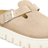 Birkenstock Women's Boston Chunky Suede Leather in Warm Sand - Getoutside Shoes