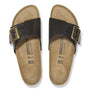 Birkenstock Women's Catalina Luxe Buckle Birko-Flor in Graceful Licorice - Getoutside Shoes
