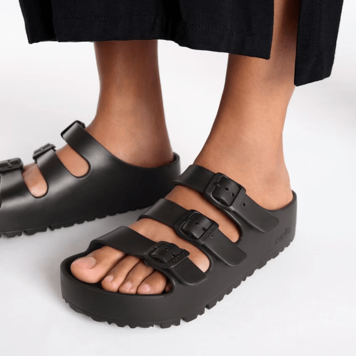 Birkenstock Women's Florida Flex Platform EVA in Black - Getoutside Shoes