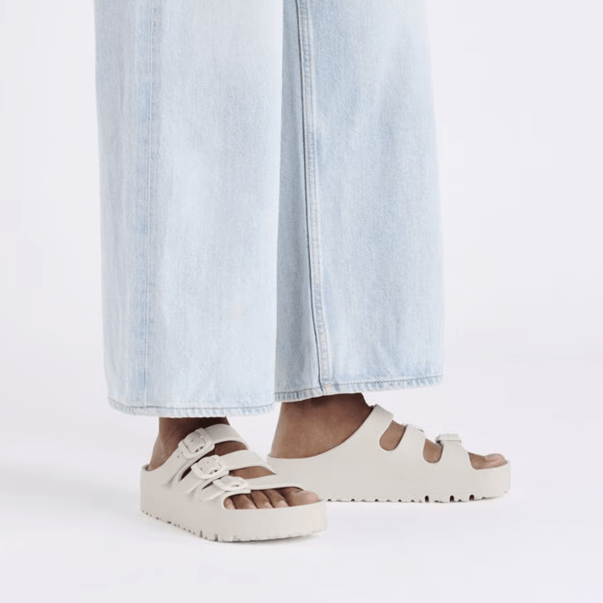 Birkenstock Women's Florida Flex Platform EVA in Eggshell - Getoutside Shoes