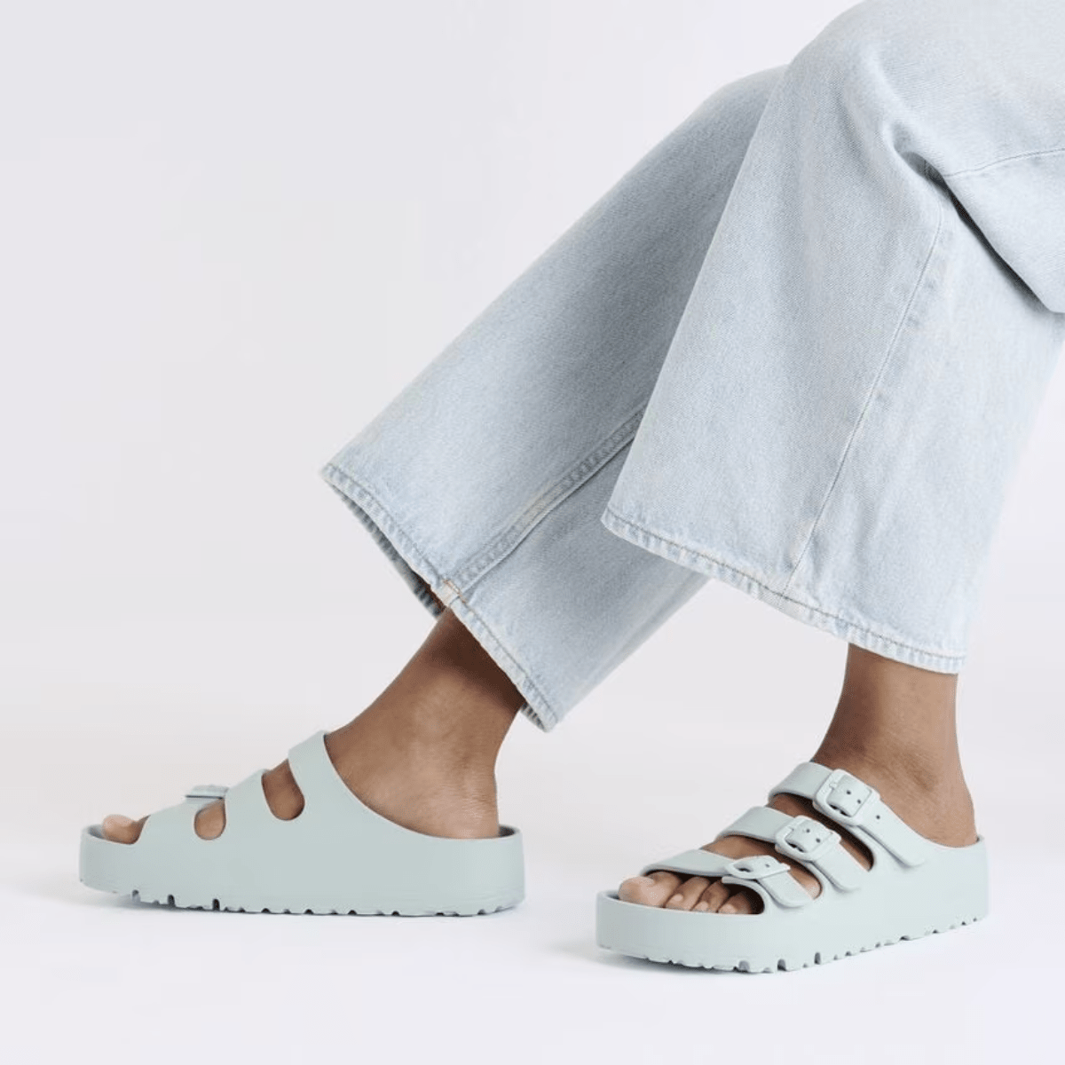 Birkenstock Women's Florida Flex Platform EVA in Surf Green - Getoutside Shoes