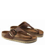 Birkenstock Women's Gizeh Big Buckle Leather in Cognac - Getoutside Shoes
