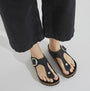 Birkenstock Women's Gizeh Big Buckle Oiled Leather in Black - Getoutside Shoes