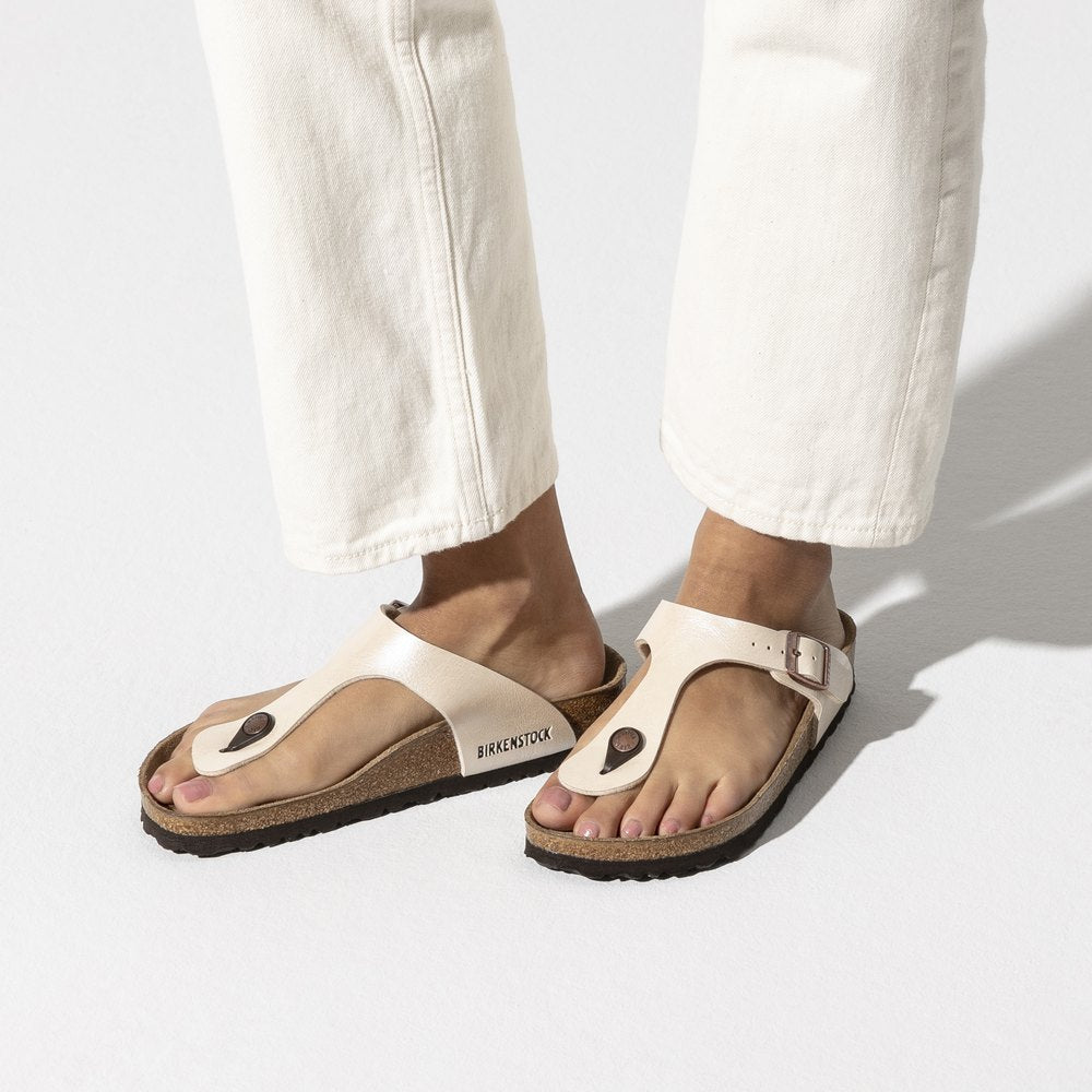 Birkenstock Women's Gizeh Birko-Flor in Graceful Pearl - Getoutside Shoes
