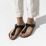 Birkenstock Women's Gizeh Birko-Flor Patent in Black - Getoutside Shoes