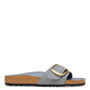 Birkenstock Madrid Big Buckle Oiled Leather in Basalt Gray - Getoutside Shoes