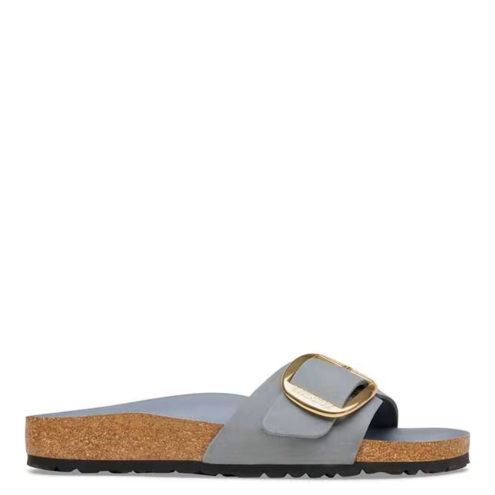 Birkenstock Madrid Big Buckle Oiled Leather in Basalt Gray - Getoutside Shoes