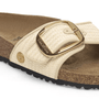 Birkenstock Women's Madrid Big Buckle Raffia Textile in Naturale - Getoutside Shoes