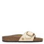Birkenstock Women's Madrid Big Buckle Raffia Textile in Naturale - Getoutside Shoes