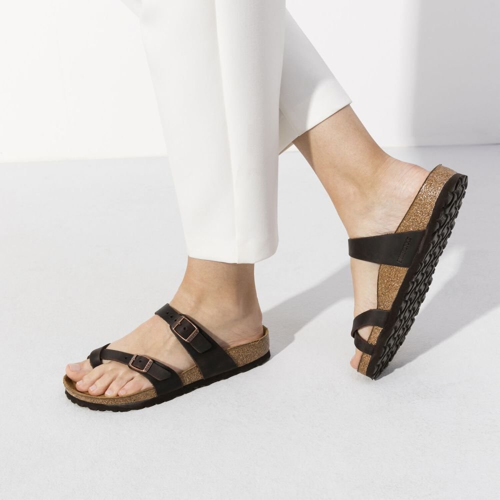 Birkenstock Women's Mayari Oiled Leather in Habana - Getoutside Shoes