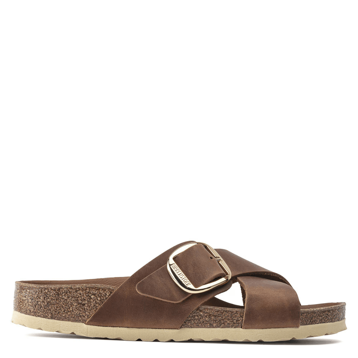 Birkenstock Women's Siena Big Buckle Oiled Leather in Cognac - Getoutside Shoes