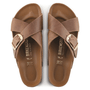 Birkenstock Women's Siena Big Buckle Oiled Leather in Cognac - Getoutside Shoes