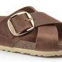 Birkenstock Women's Siena Big Buckle Oiled Leather in Cognac - Getoutside Shoes