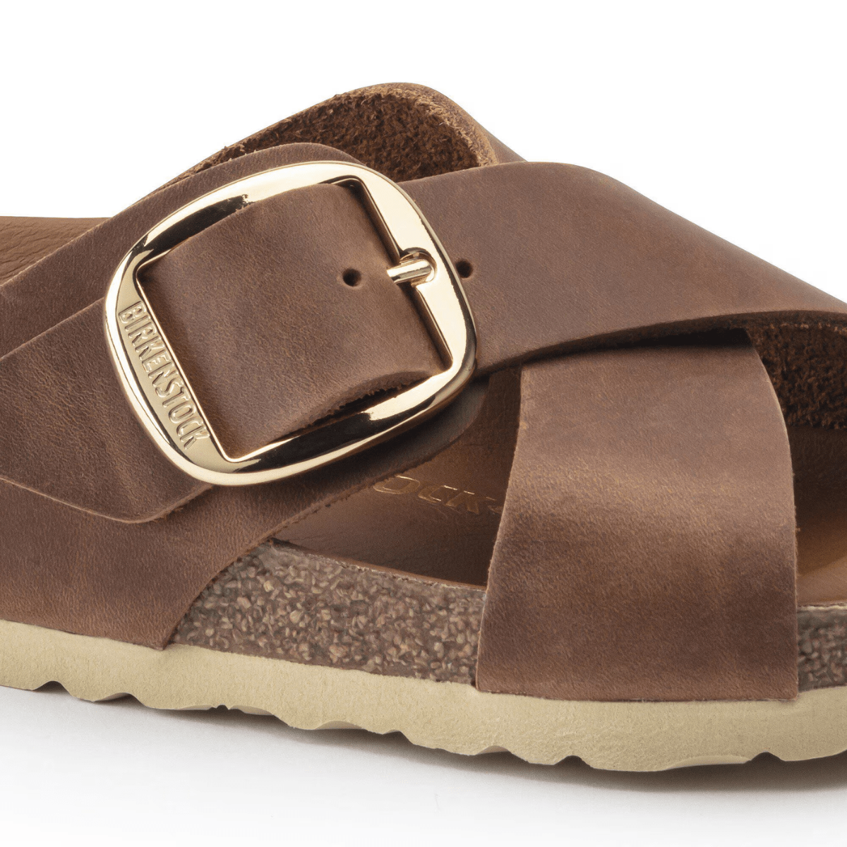 Birkenstock Women's Siena Big Buckle Oiled Leather in Cognac - Getoutside Shoes